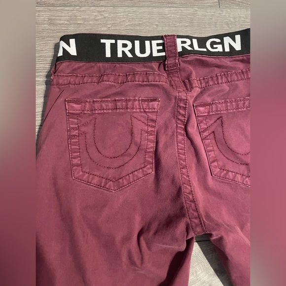 TRUE RELIGION burgundy Jennie curvy jeggings size 27 - Picture 8 of 8